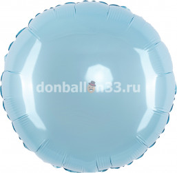 Шар (18''/46 см) Круг, Голубой, Макарунс, 1 шт.