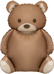 Шар (35''/89 см) Фигура, Мишка, Сатин, 1 шт.