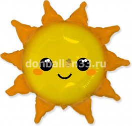 Шар (12''/30 см) Мини-фигура, Солнце, 1 шт.