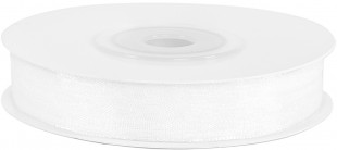 Лента органза (1,2 см*22,85 м) Белый, 1 шт.