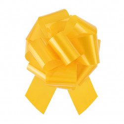 Бант Шар, Желтый, Лаковый, 21 см, 1 шт. в упак.