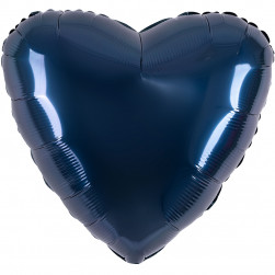 Шар (19''/48 см) Сердце, Сапфир, 1 шт.