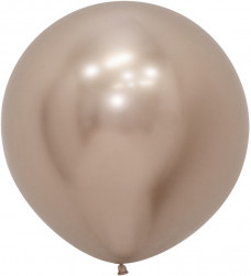 Шар (24''/61 см), Reflex, Зеркальный блеск, Шампань (971), хром, 3 шт.