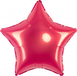 Шар (18''/46 см) Звезда, Коралловый, Макарунс, 1 шт.