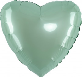 Шар (18''/46 см) Сердце, Мятный, Макарунс, 1 шт.