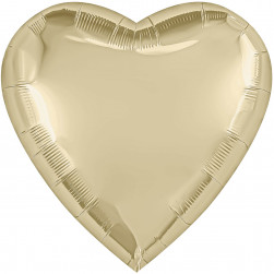 Шар (36''/91 см) Сердце, Шампань, 1 шт. в уп.