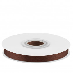 Лента атласная (0,7 см*22,85 м) Шоколадный, 1 шт.