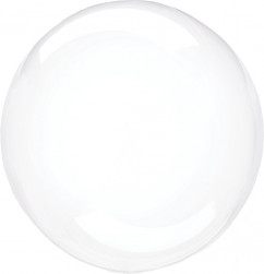Шар (30''/76 см) Сфера, Deco Bubble (черная упаковка), Прозрачный, Кристалл, 10 шт. в уп.