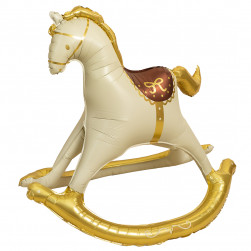 Шар (43''/109 см) Фигура 3D, Лошадка Качалка, Сатин, 1 шт. в уп.
