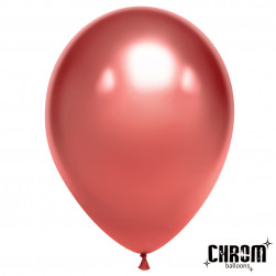 Шар (5''/13 см), Розовый, хром, 50 шт.