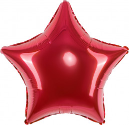 Шар (18''/46 см) Звезда, Красный, 1 шт.