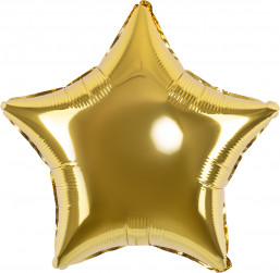 Шар (32''/81 см) Звезда, Золото, 1 шт.