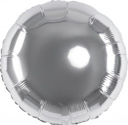 Шар (32''/81 см) Круг, Серебро, 1 шт.
