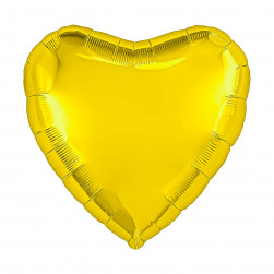 Шар (19''/48 см) Сердце, Золото, 1 шт.