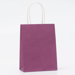 Пакет крафт сиреневый, круглая ручка, 15×12×6 см, 120 г