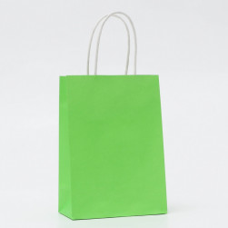 Пакет крафт травяной, круглая ручка, 15×21×8 см, 120 г