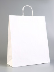 Пакет крафт без печати 35×15×42 см белый