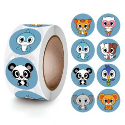 Наклейка "Тропическая фауна" d=2,5 см, 1 шт. на выбор