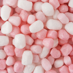 Шарики пенопласт, Маршмэллоу, Цветной микс, Розовый/Белый, Макарунс, 20-25 мм, 10 гр.