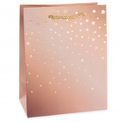 Пакет подарочный, 210гр, Звездное сияние, Дизайн №3, Металлик, 32*26*10 см, 1 шт.