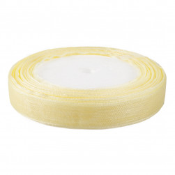 Лента органза (1,2 см*22,85 м) Кремовый, 1 шт.