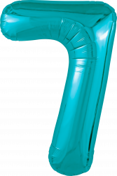 Шар (40''/102 см) Цифра, 7 Slim, Океан, 1 шт. в уп.