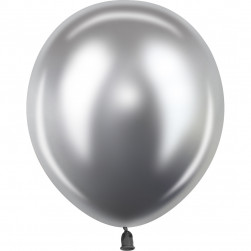 Шар (12''/30 см), Серебро, хром, 50 шт.