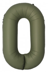 Шар (40''/102 см) Цифра, 0 Slim, Оливковый, Матовый, 1 шт. в уп.