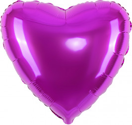 Шар (18''/46 см) Сердце, Пурпурный, 1 шт.