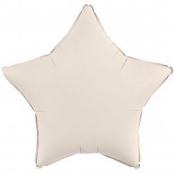 Шар (18''/46 см) Звезда, Кремовый Латте, Матовый, 1 шт.