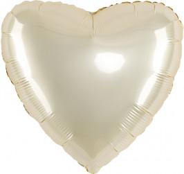 Шар (18''/46 см) Сердце, Золото, Сатин, 1 шт.