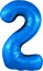 Логотип «Шар (40''/102 см) Цифра, 2 Slim, Синий, 1 шт. в уп.»