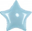 Логотип «Шар (18''/46 см) Звезда, Голубой, Макарунс, 1 шт.»