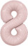 Логотип «Шар (40''/102 см) Цифра, 8 Slim, Пыльная роза, 1 шт. в уп.»