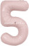 Логотип «Шар (40''/102 см) Цифра, 5 Slim, Пыльная роза, 1 шт. в уп.»