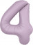 Логотип «Шар (40''/102 см) Цифра, 4 Slim, Орхидея, 1 шт. в уп.»