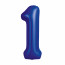 Логотип «Шар (40''/102 см) Цифра, 1 Slim, Полуночно-синий, 1 шт. в уп.»