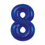 Логотип «Шар (40''/102 см) Цифра, 8 Slim, Полуночно-синий, 1 шт. в уп.»