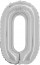 Логотип «Шар с клапаном (16''/41 см) Мини-цифра, 0, Серебро, 1 шт.»