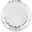 Логотип «Тарелки (7''/18 см) Зигзаги, Белый/Серебро, Металлик, 6 шт.»