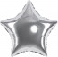 Логотип «Шар (18''/46 см) Звезда, Серебро, 1 шт.»
