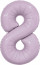Логотип «Шар (40''/102 см) Цифра, 8 Slim, Орхидея, 1 шт. в уп.»