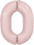 Логотип «Шар (40''/102 см) Цифра, 0 Slim, Пыльная роза, 1 шт. в уп.»