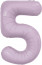 Логотип «Шар (40''/102 см) Цифра, 5 Slim, Орхидея, 1 шт. в уп.»