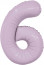 Логотип «Шар (40''/102 см) Цифра, 6 Slim, Орхидея, 1 шт. в уп.»