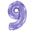 Логотип «Шар (40''/102 см) Цифра, 9, Сиреневый, 1 шт. в уп.»