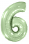 Логотип «Шар (40''/102 см) Цифра, 6, Мятный, Макарунс, 1 шт. в уп.»