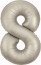 Логотип «Шар (40''/102 см) Цифра, 8 Slim, Мистик, Кремовый, Сатин, 1 шт. в уп.»