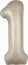 Логотип «Шар (40''/102 см) Цифра, 1 Slim, Мистик, Кремовый, Сатин, 1 шт. в уп.»