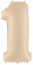 Логотип «Шар (40''/102 см) Цифра, 1, Кремовый, 1 шт. в уп.»
